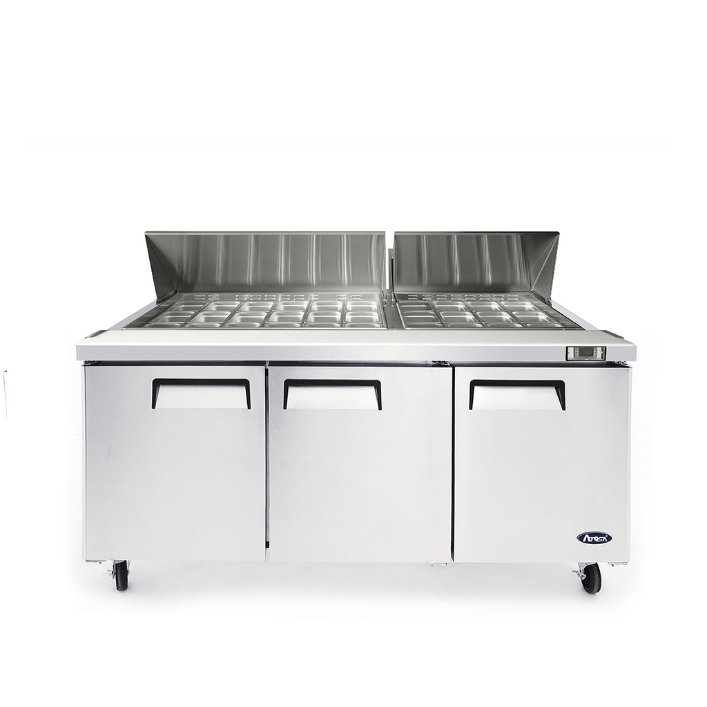 [ATOT-MSF8308] Mega Top Sandwich Prep Table with 3 Doors (30 x GN1/6)