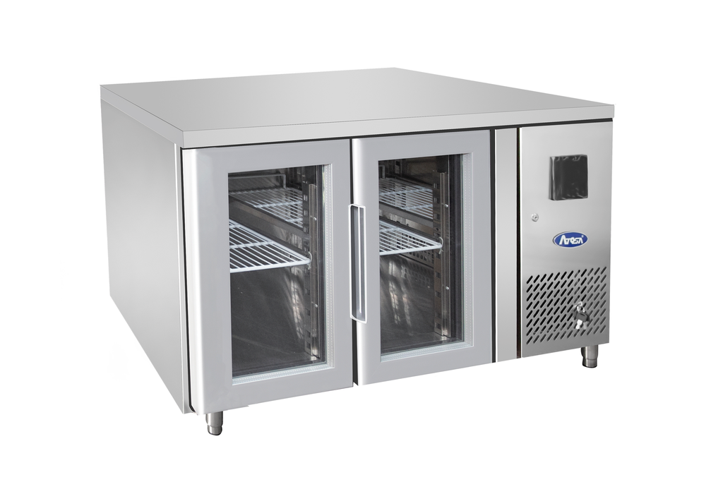 [ATOT-EPF3721] Double Door EU Refrigerated Worktable With Glass Doors