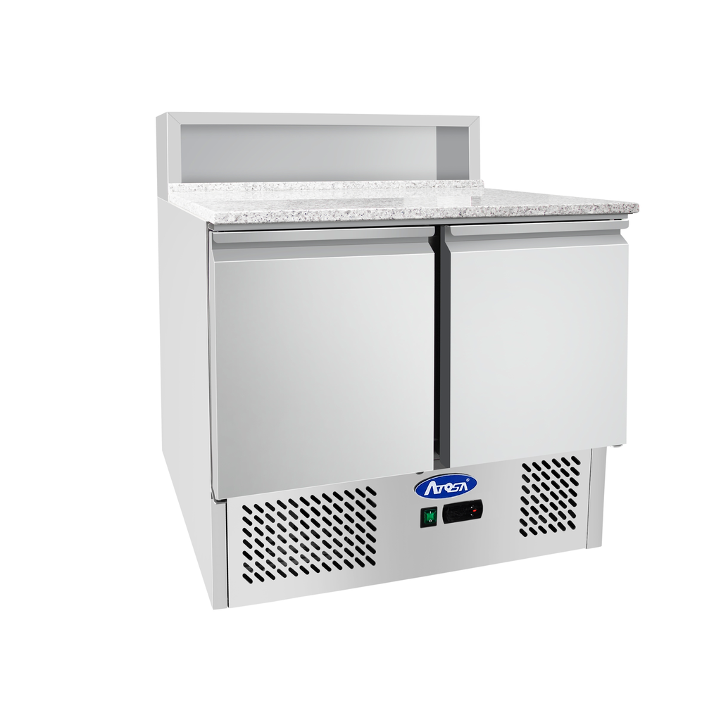 [ATOT-ESL3831] Snack Saladette With 2 Doors and Marble Top
