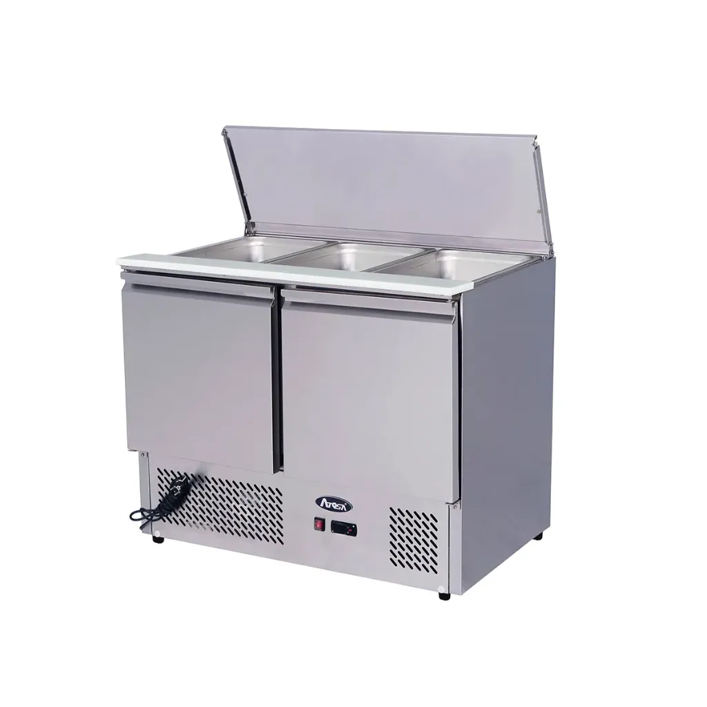 [ATOT-ESL3813] Snack Saladette With 2 Doors and Flat Lid
