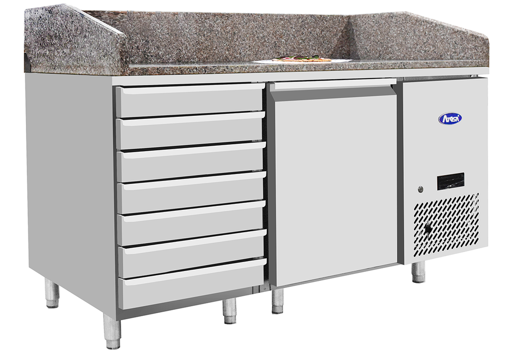 [ATOT-EPF3490] Single Door & 7 Drawers Work Table with Marble Top