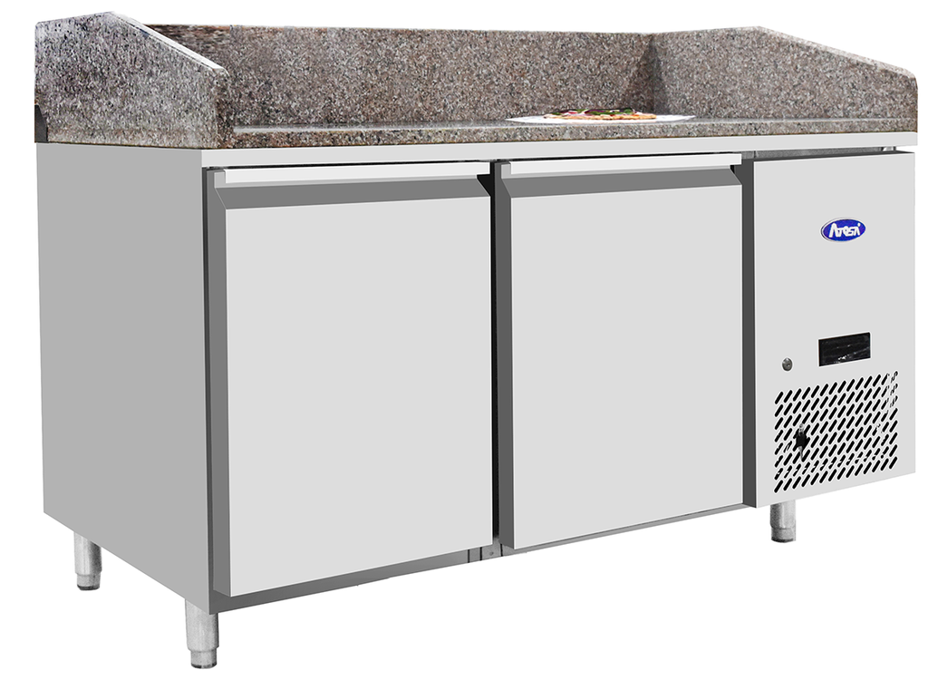 Double Door Worktable with Marble Top