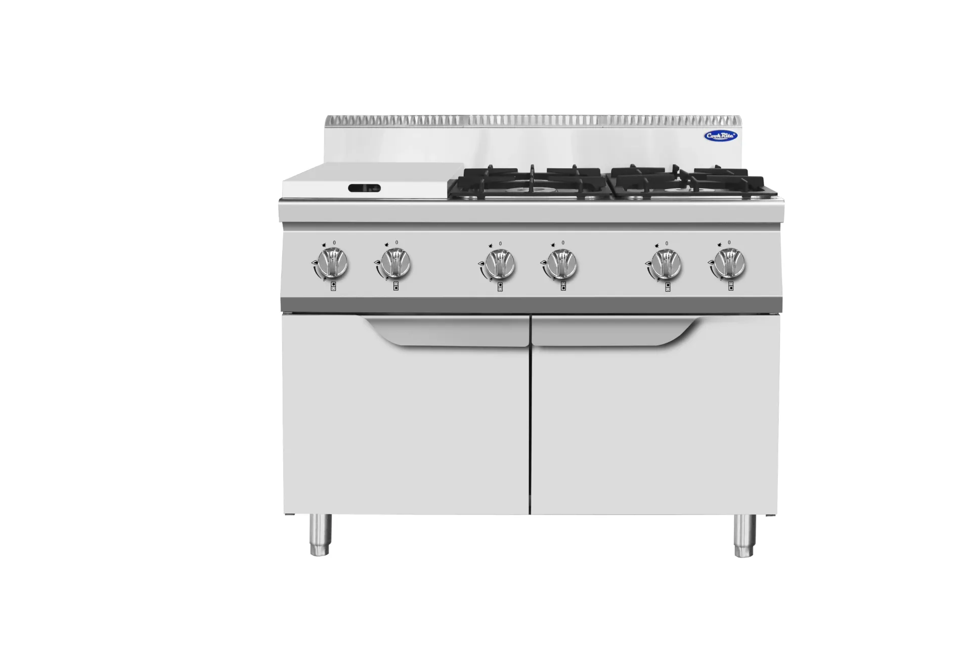 Supported Gas Stove with 6 Burners (3 x 3,5 kW + 3 x 7 kW)