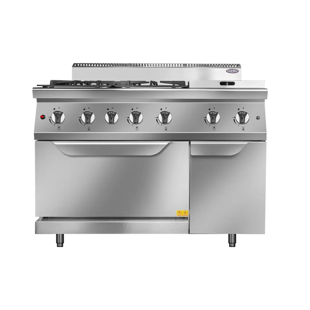 Gas Stove with 6 Burners (6 x 7 kW) and Oven (8 kW)