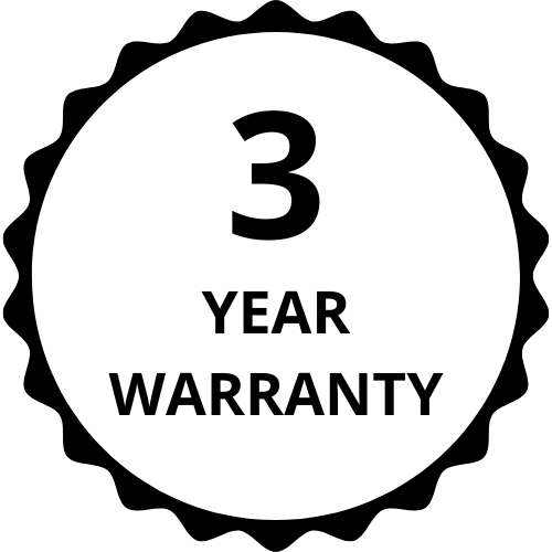 3 Year Warranty